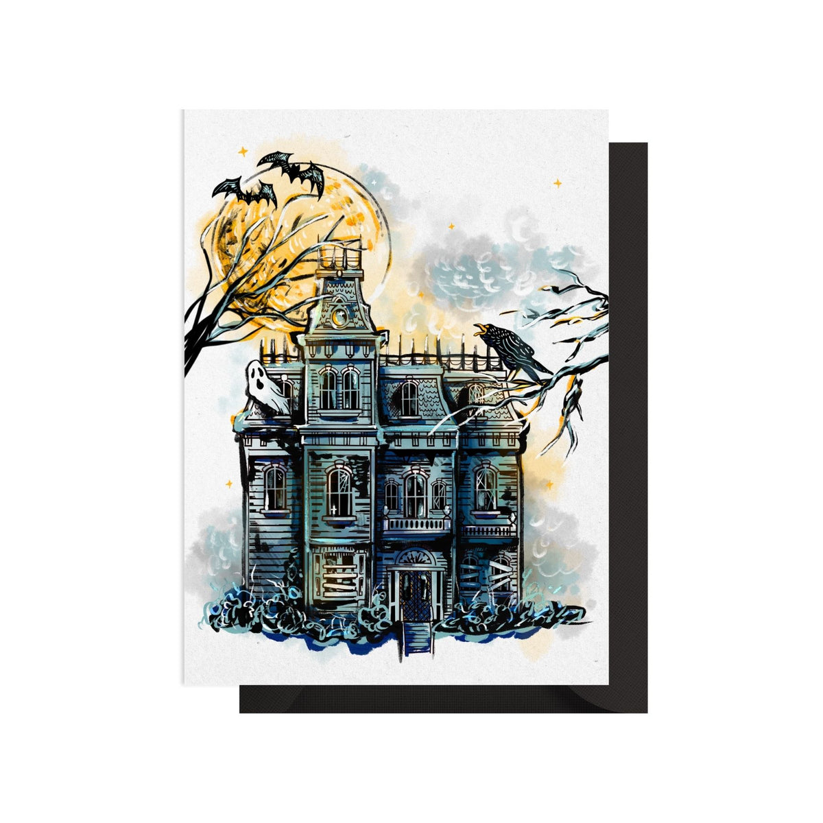 Haunted House Halloween Card