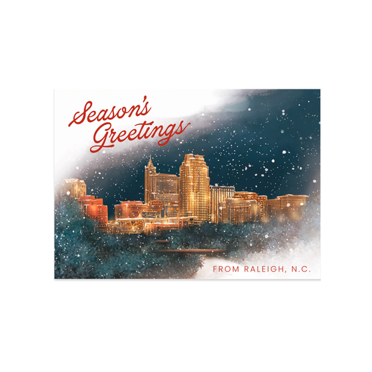 Season's Greetings Raleigh, NC Postcard