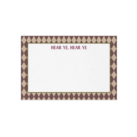 Hear Ye, Hear Ye Correspondence Card